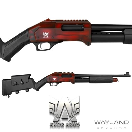 Axor Arms FP-A Kırmızı Eskitme Katlanır + Pompalı Av Tüfeği